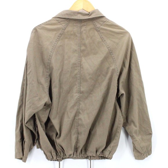 Life In Progress Utility Jacket Womens Brown Asymmetrical Zip Flat Front Size XS - Picture 7 of 9